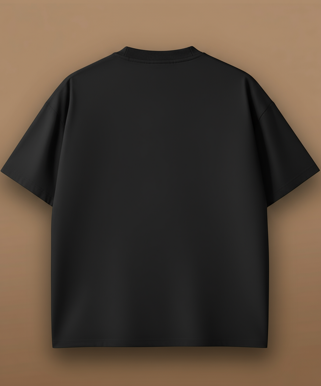 Black sweethearts t-shirt with no graphic on a brown background