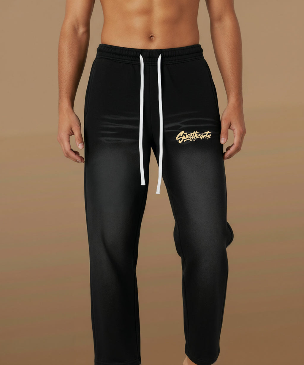 Streetwear-inspired Sweethearts Signature Graffiti Sweatpants in black, male front