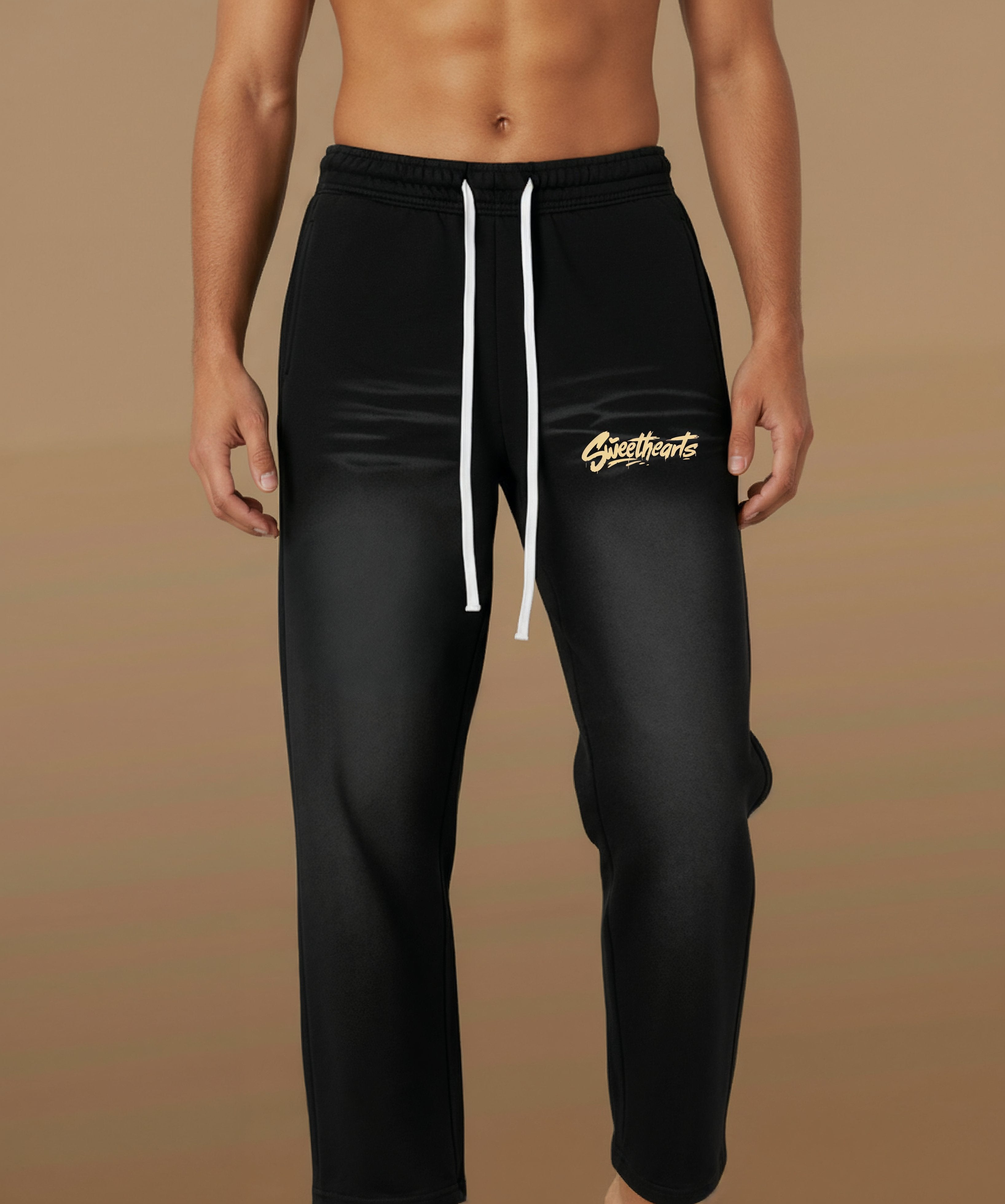 Streetwear-inspired Sweethearts Signature Graffiti Sweatpants in black, male front