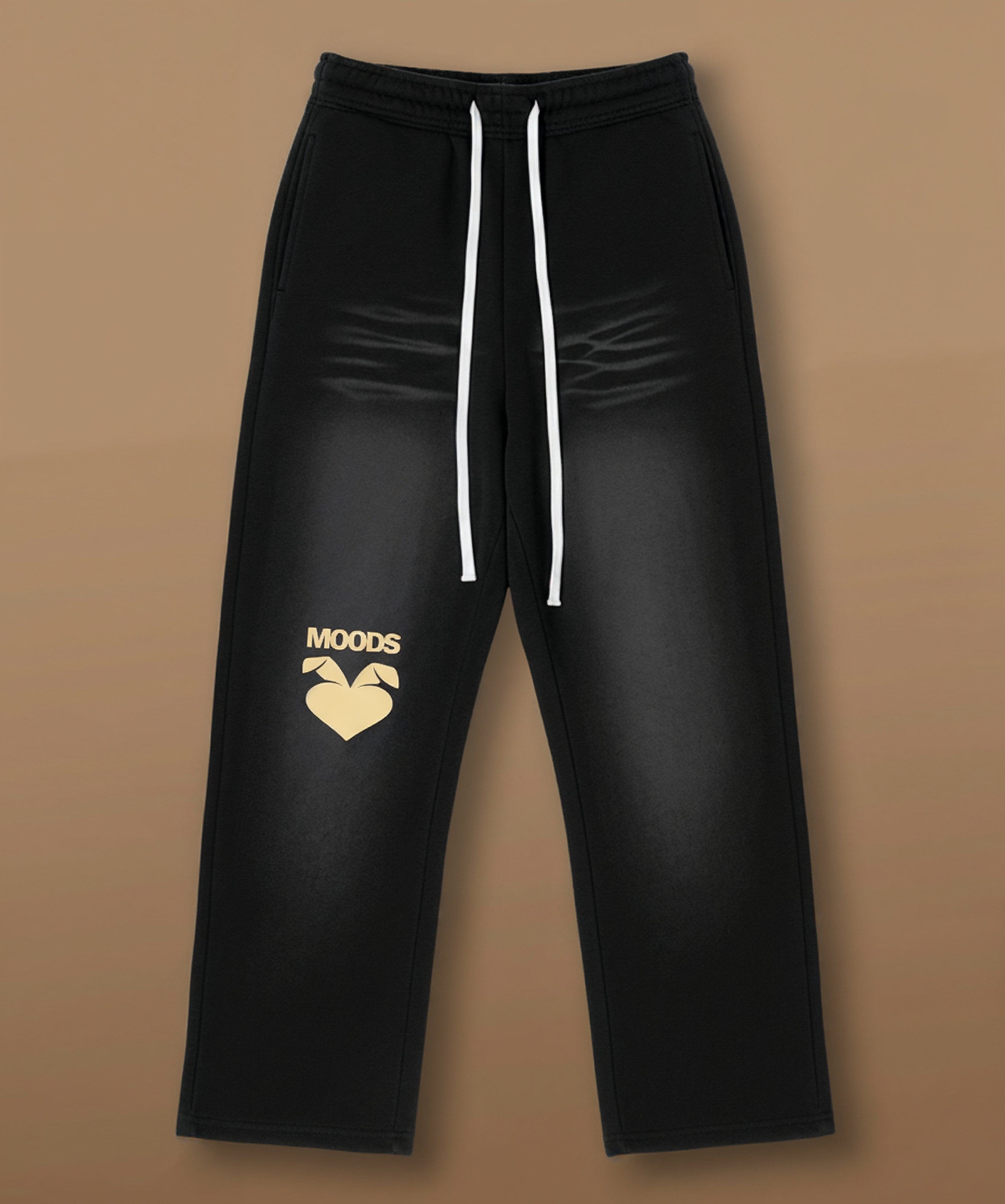 Black Sweethearts Moods sweatpants from Moods Drop collection, front view